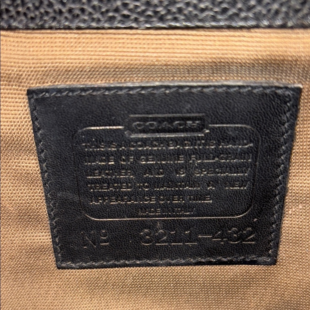 Vintage Coach black leather shoulder or cross body bag - Picture 2 of 12